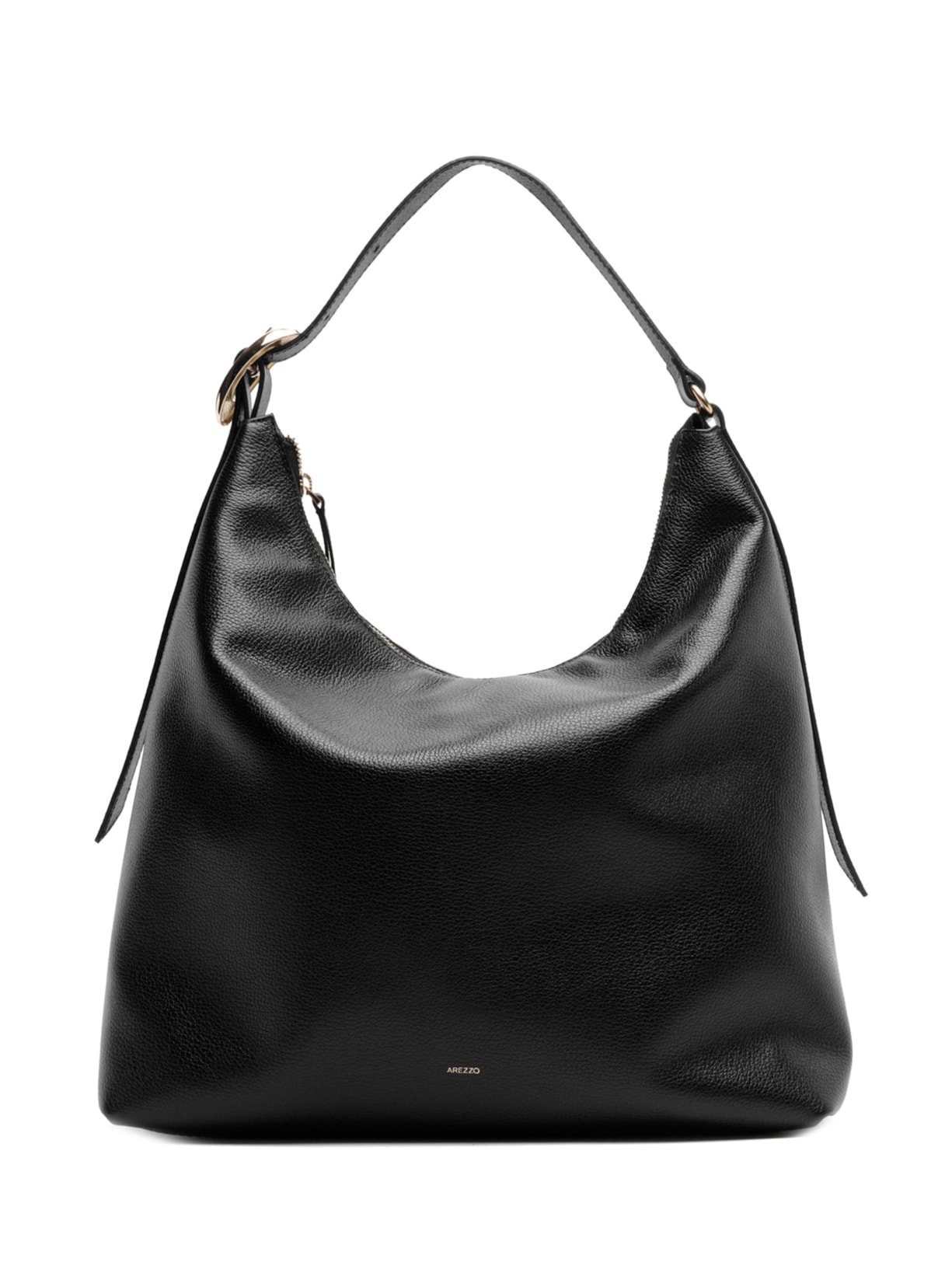 Bolsa Feminina Hobo Couro Grande - Preto
