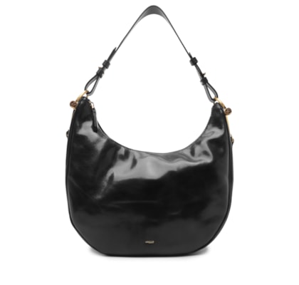 Bolsa Feminina Hobo Couro Grande - Preto