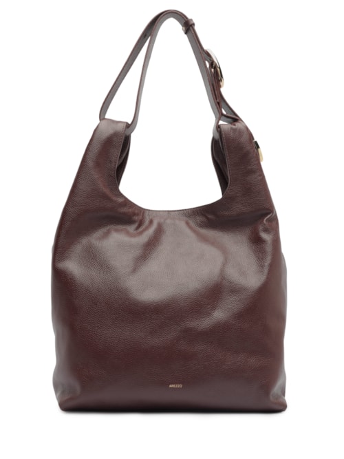 Bolsa Feminina Hobo Couro Média - Marrom