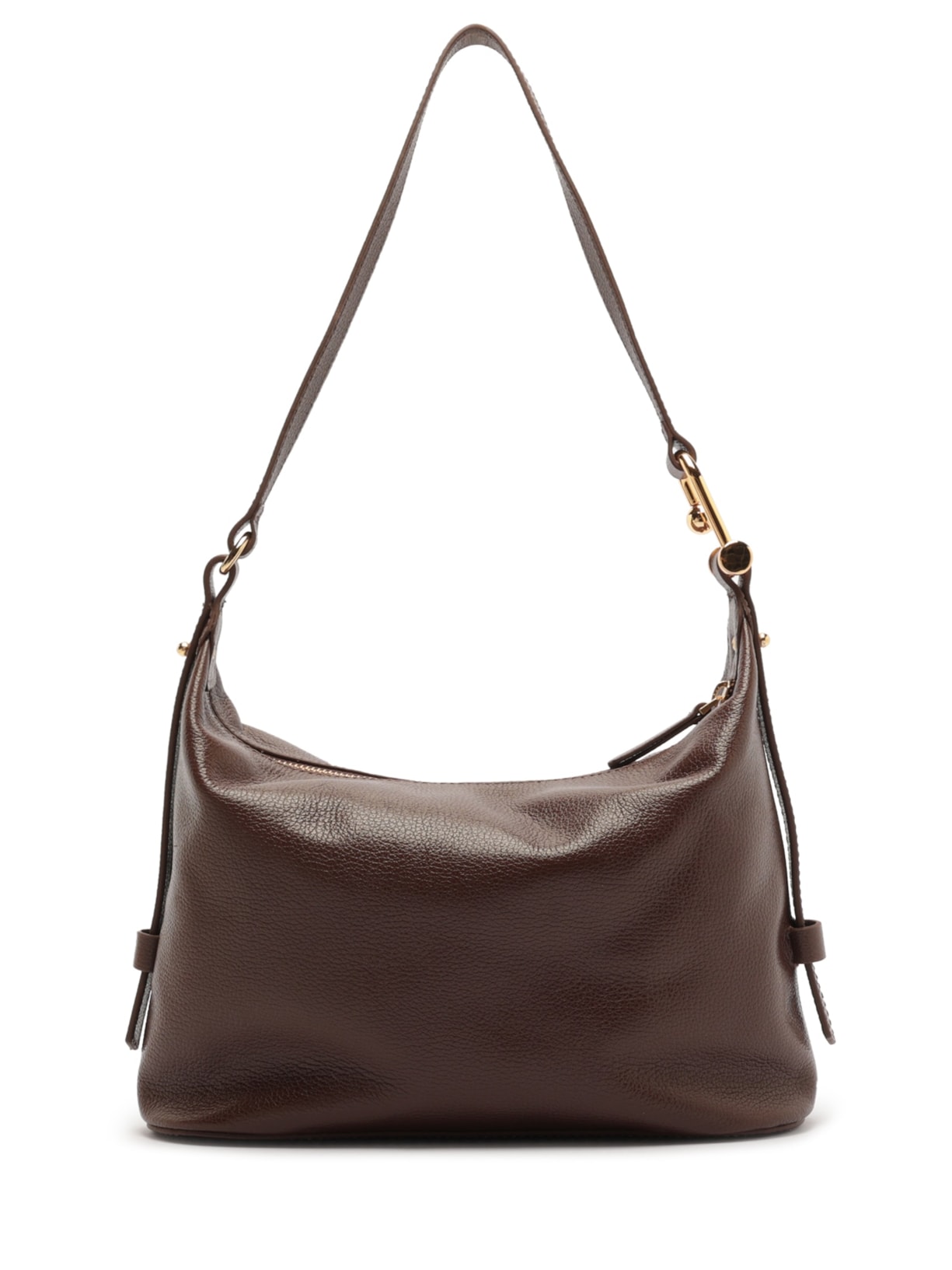 Bolsa Feminina Hobo Couro Média Metal Alça Marrom Arezzo