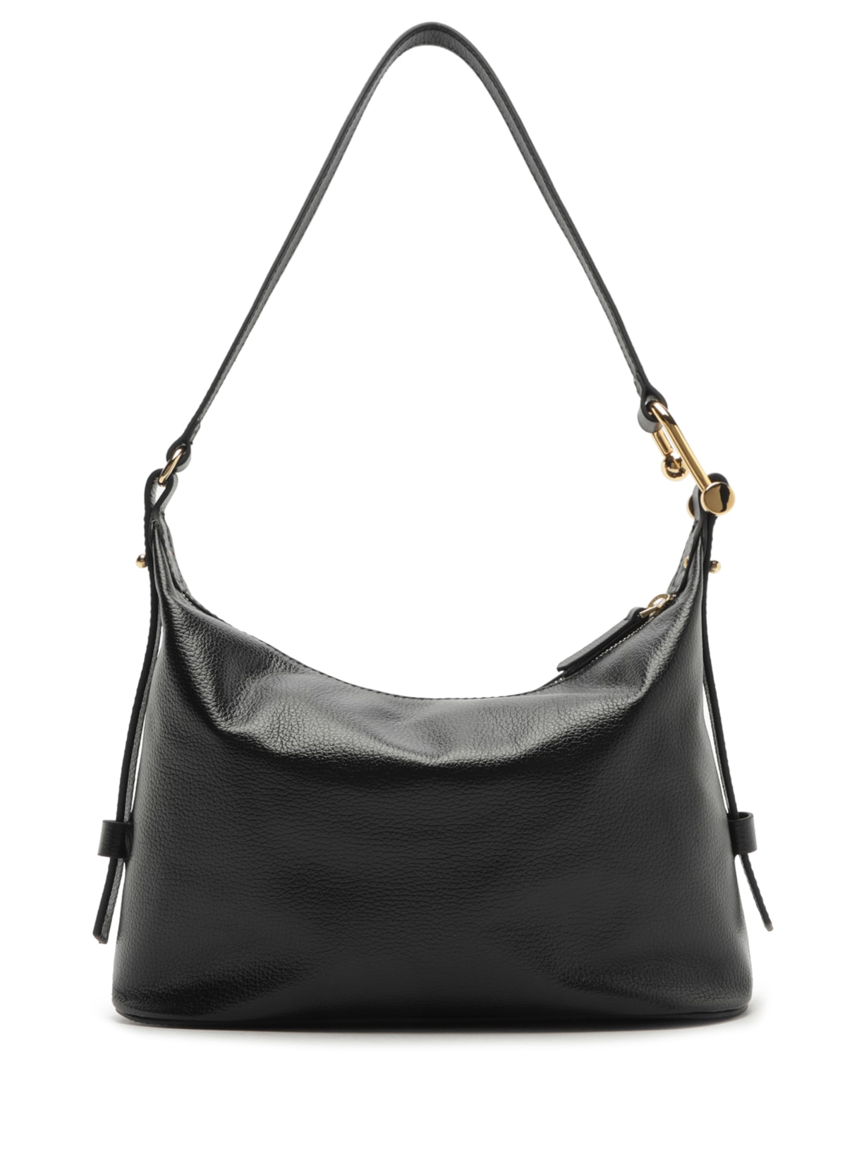 Bolsa Feminina Hobo Couro Média Metal Alça Preto Arezzo