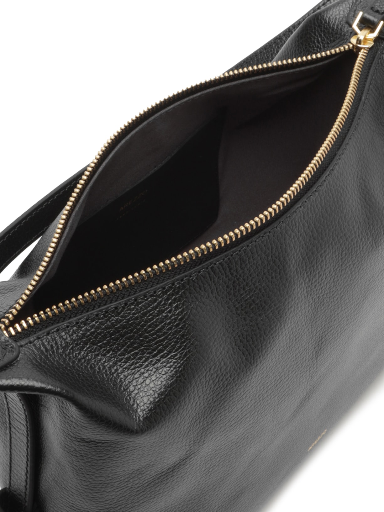 Bolsa Feminina Hobo Couro Média Metal Alça Preto Arezzo