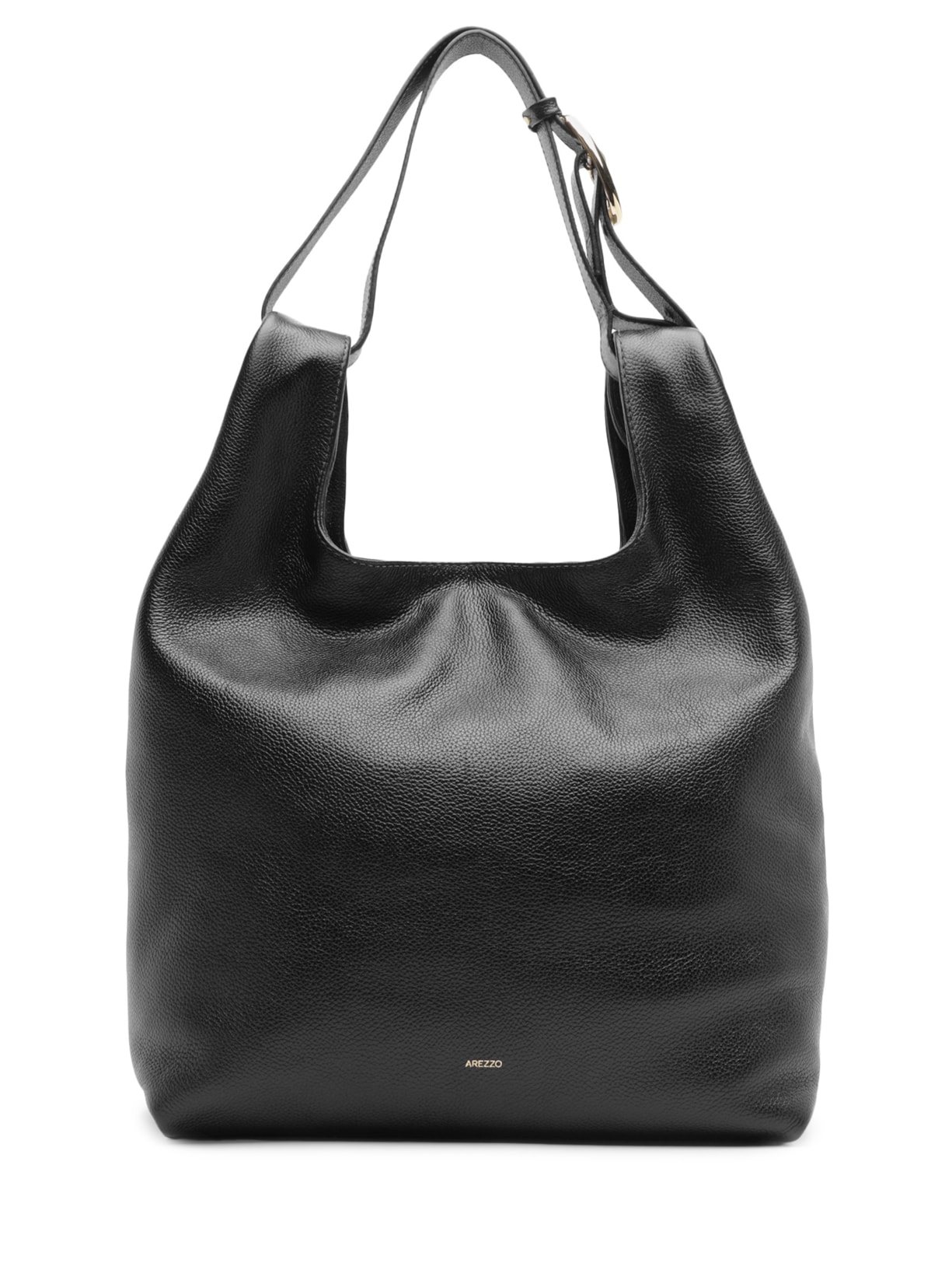 Bolsa Feminina Hobo Couro Média - Preto