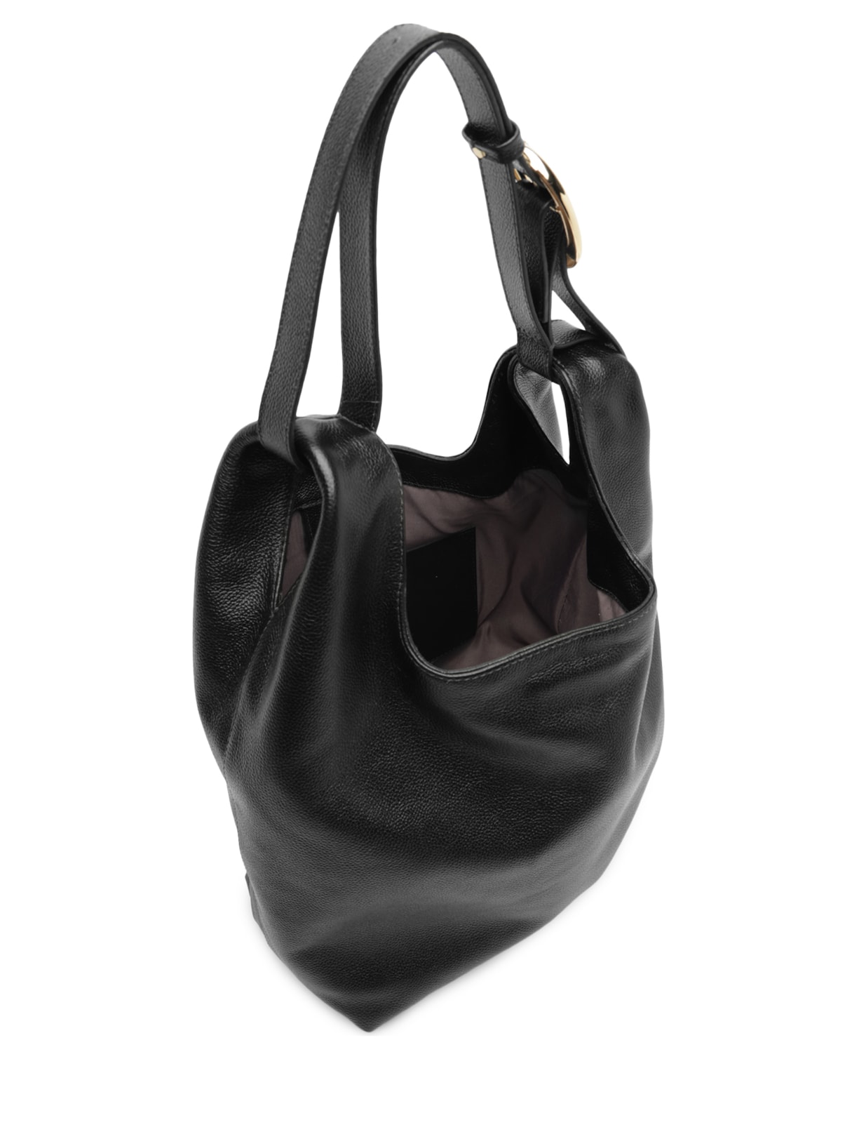 Bolsa Feminina Hobo Couro Média Preto Arezzo