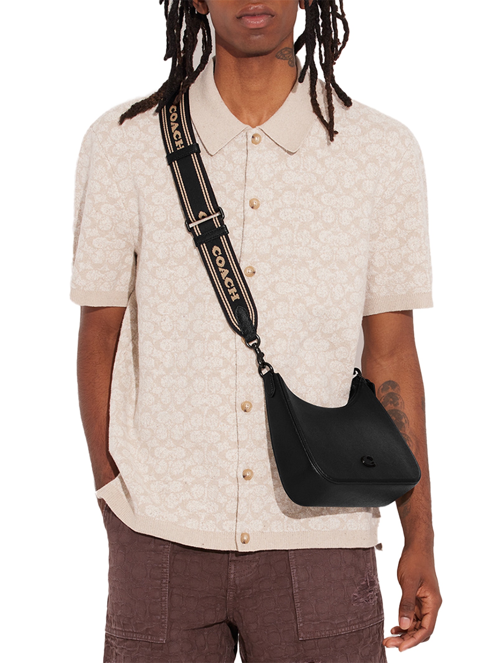 Coach - Bolsa Feminina Hobo Crossbody - Preto