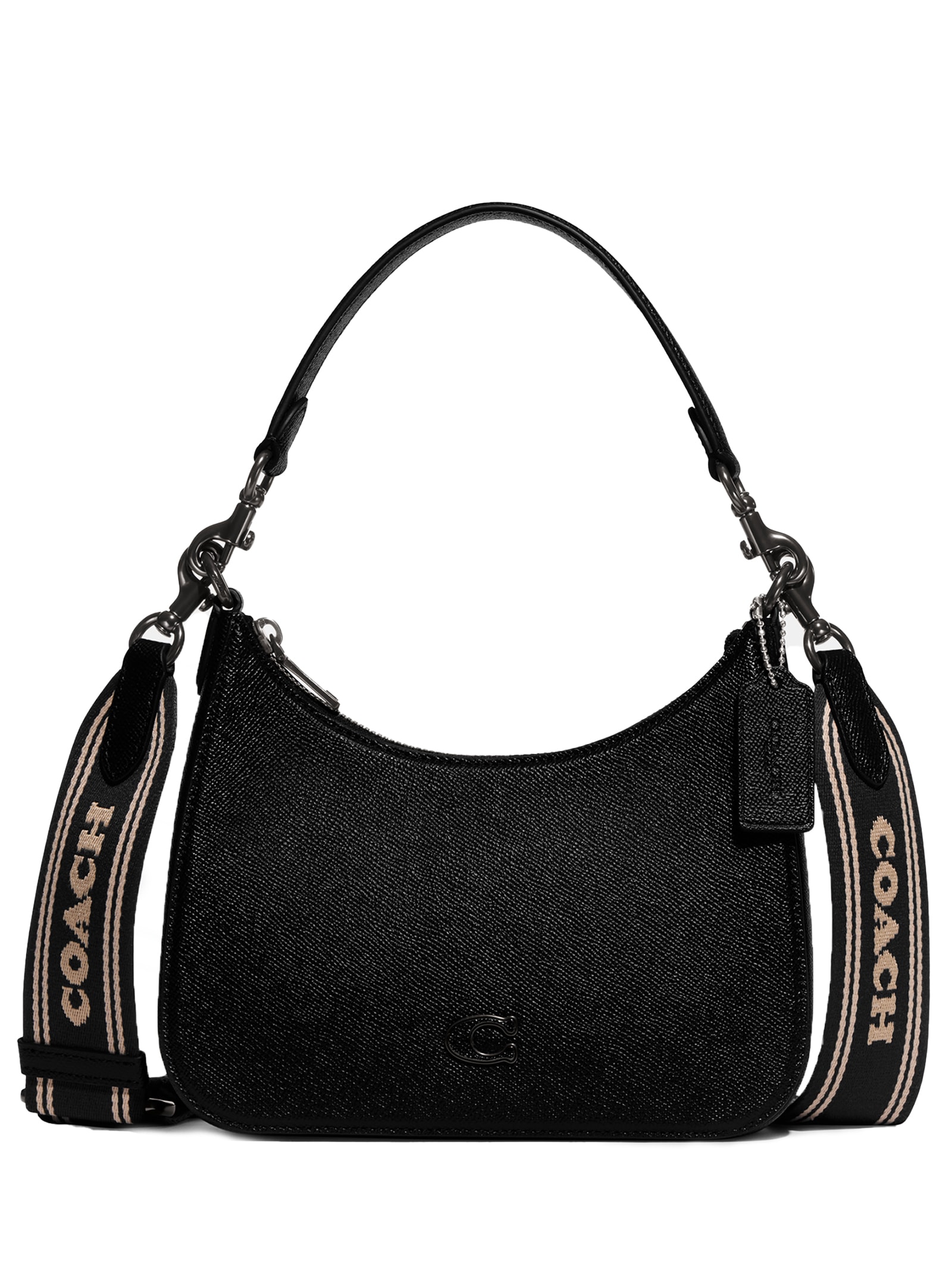 バッグ Coach Hobo Oneshoulder Bag Black Coach - Bolsa Feminina Hobo Crossbody - Preto