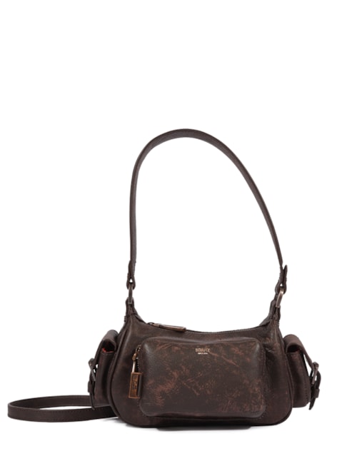 Bolsa Feminina Hobo Eddie Média Couro - Marrom