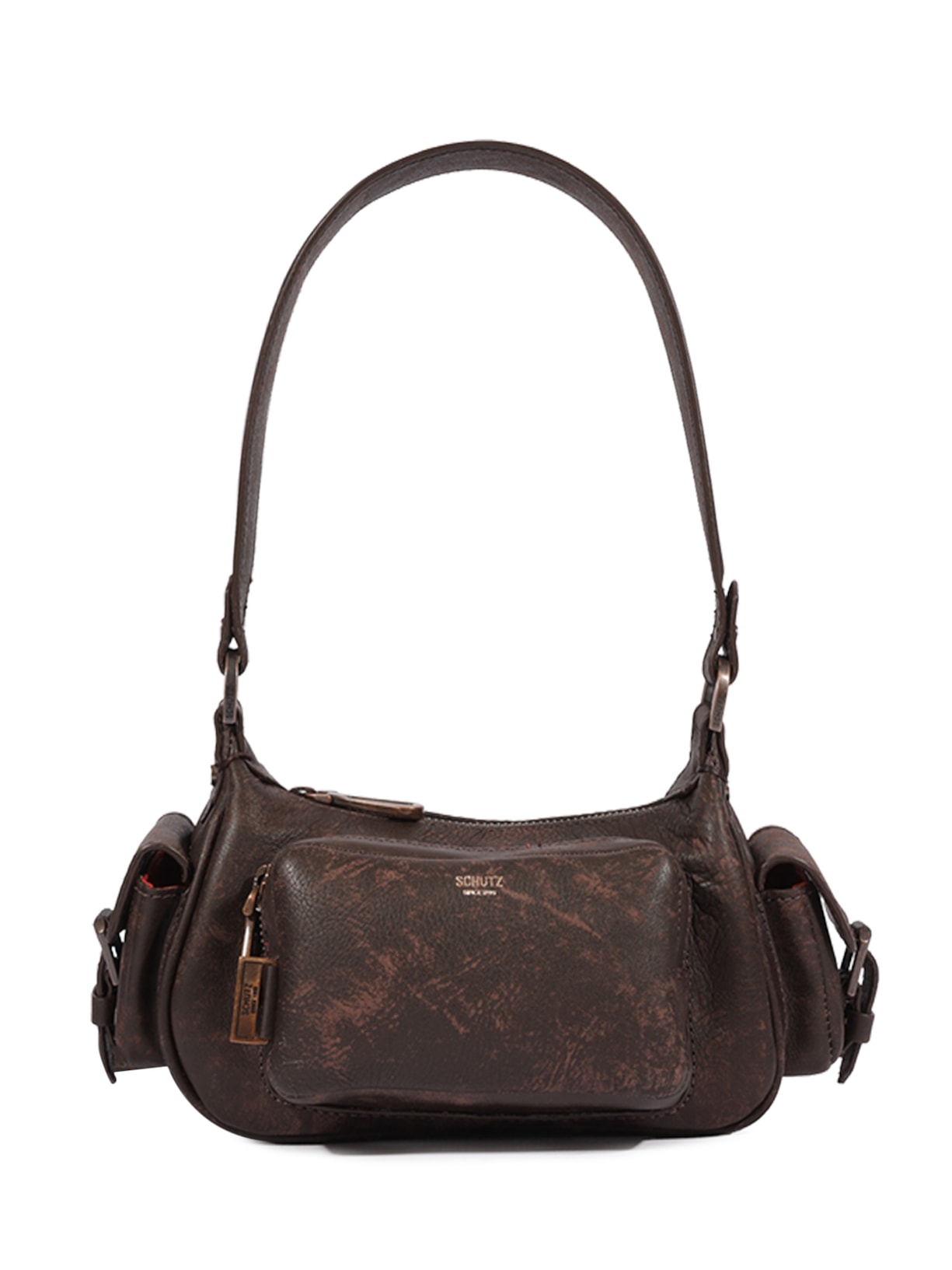 Bolsa Feminina Hobo Eddie Média Couro Marrom Schutz