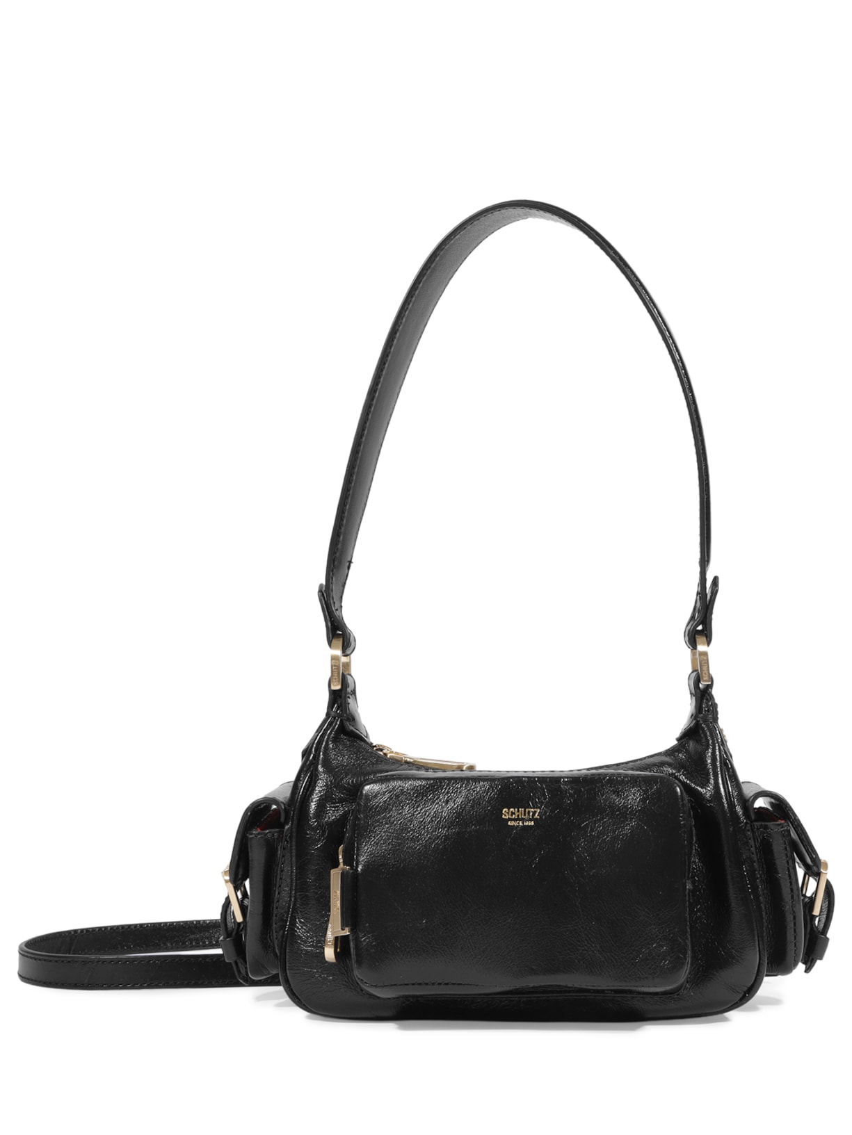 Bolsa Feminina Hobo Eddie Média Couro Preto Schutz