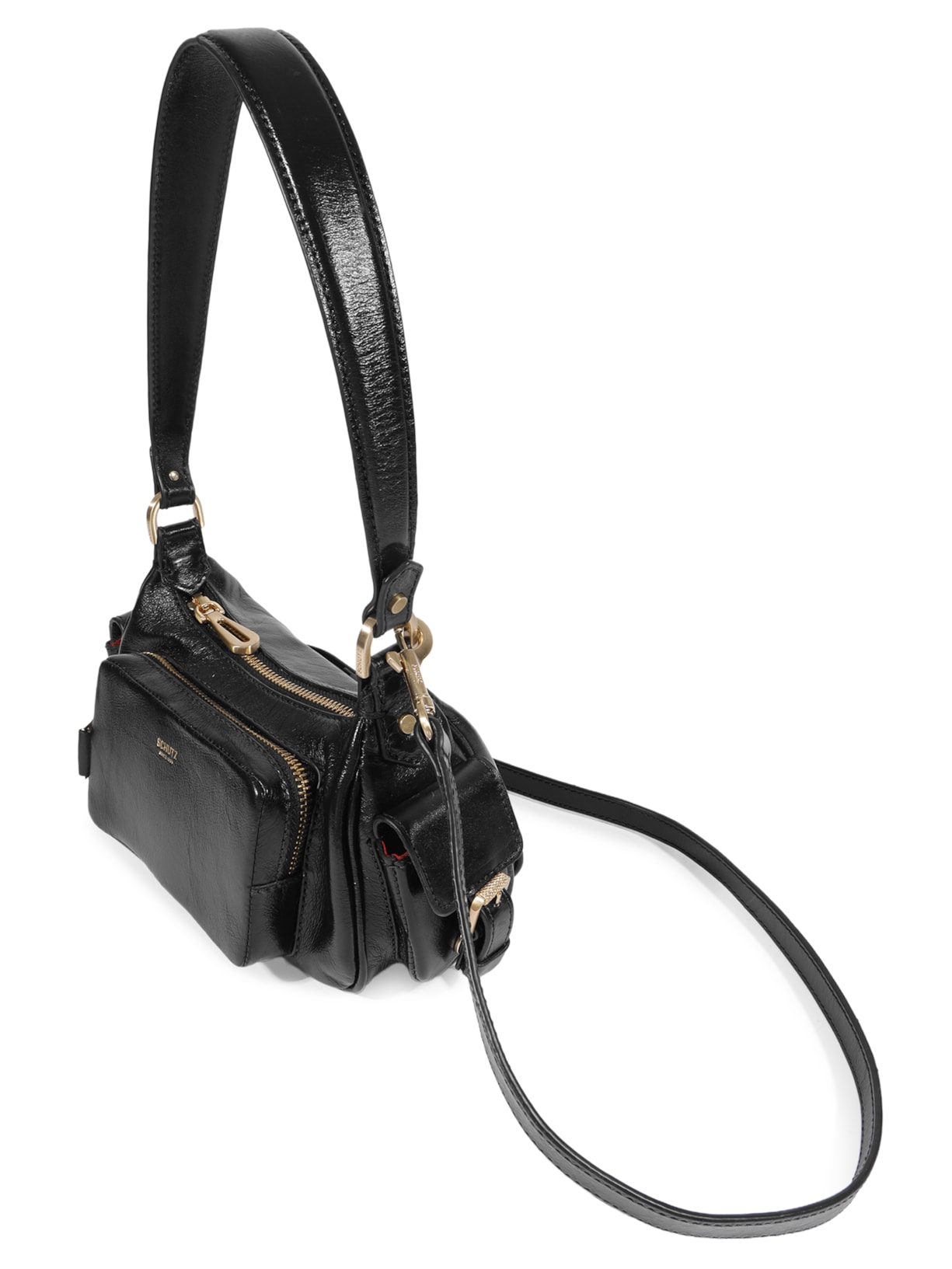Bolsa Feminina Hobo Eddie Média Couro Preto Schutz