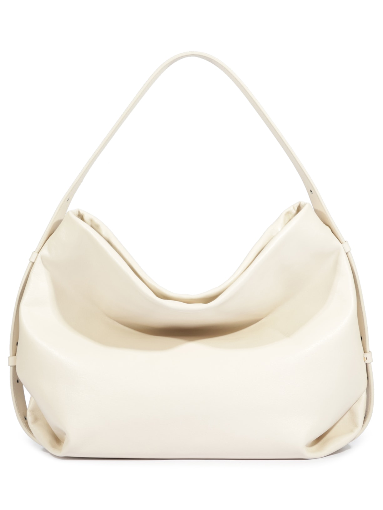Bolsa Feminina Hobo Grande Isis Couro - Branco