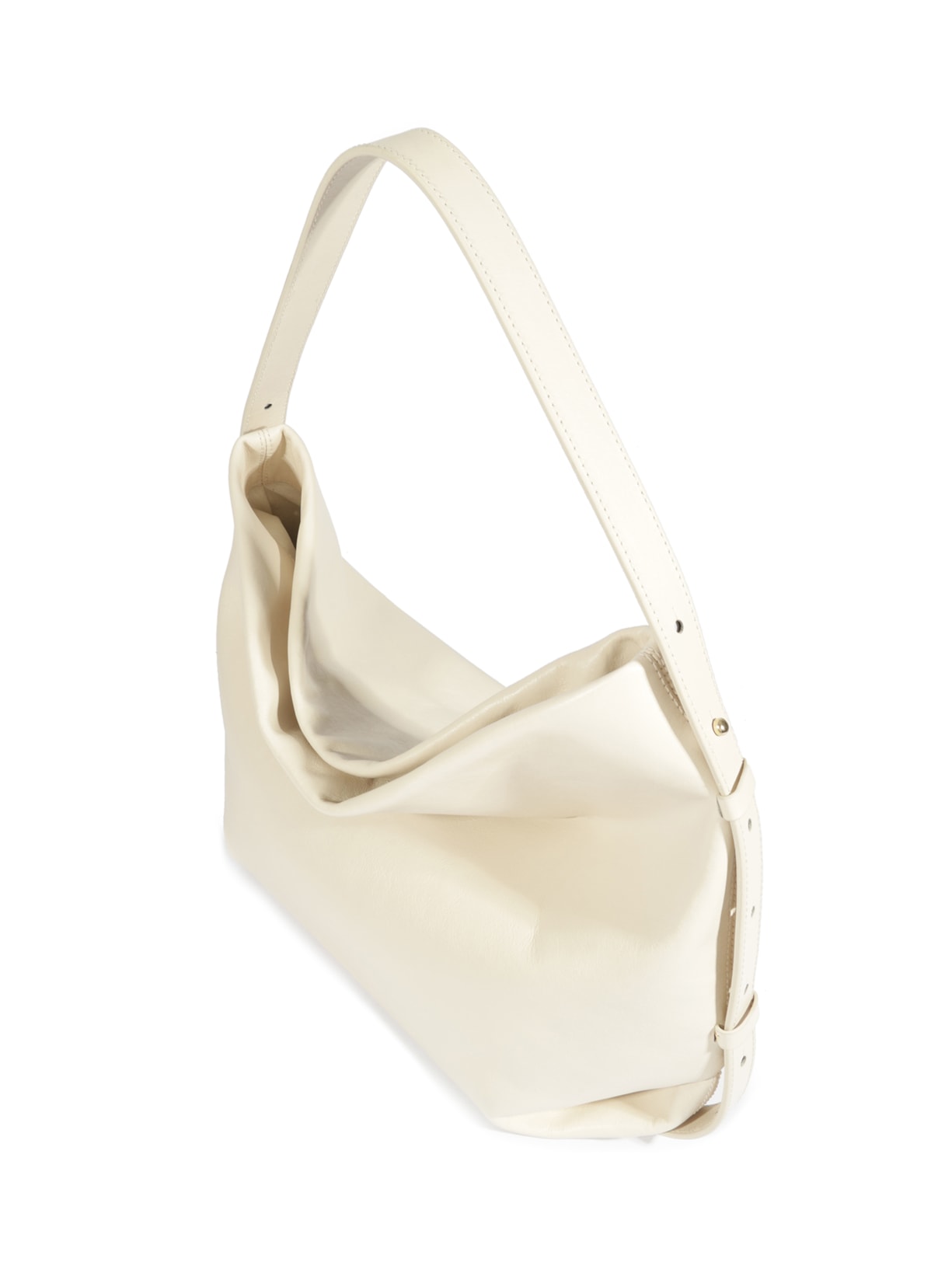 Bolsa Feminina Hobo Grande Isis Couro Branco Schutz + Nati Vozza