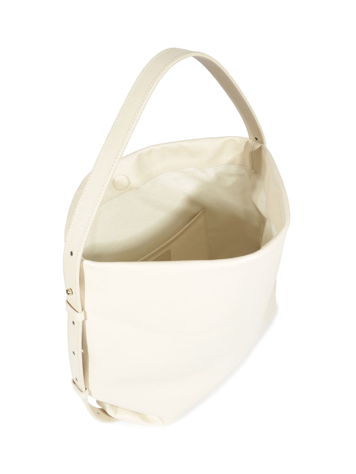 Bolsa Feminina Hobo Grande Isis Couro Branco Schutz + Nati Vozza