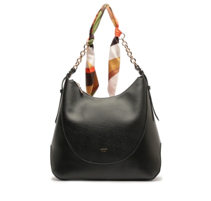 Bolsa Feminina Hobo Grande Lenço - Preto