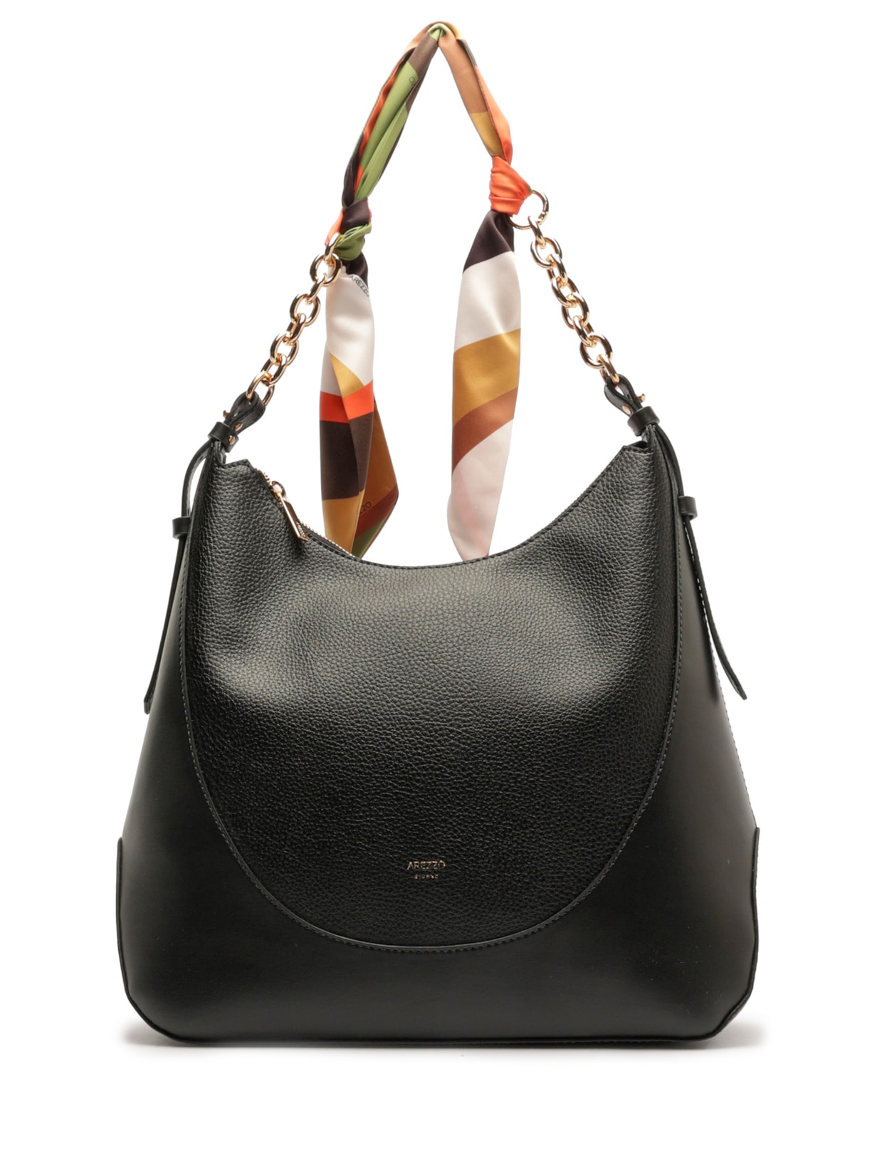 Bolsa Feminina Hobo Grande Lenço - Preto