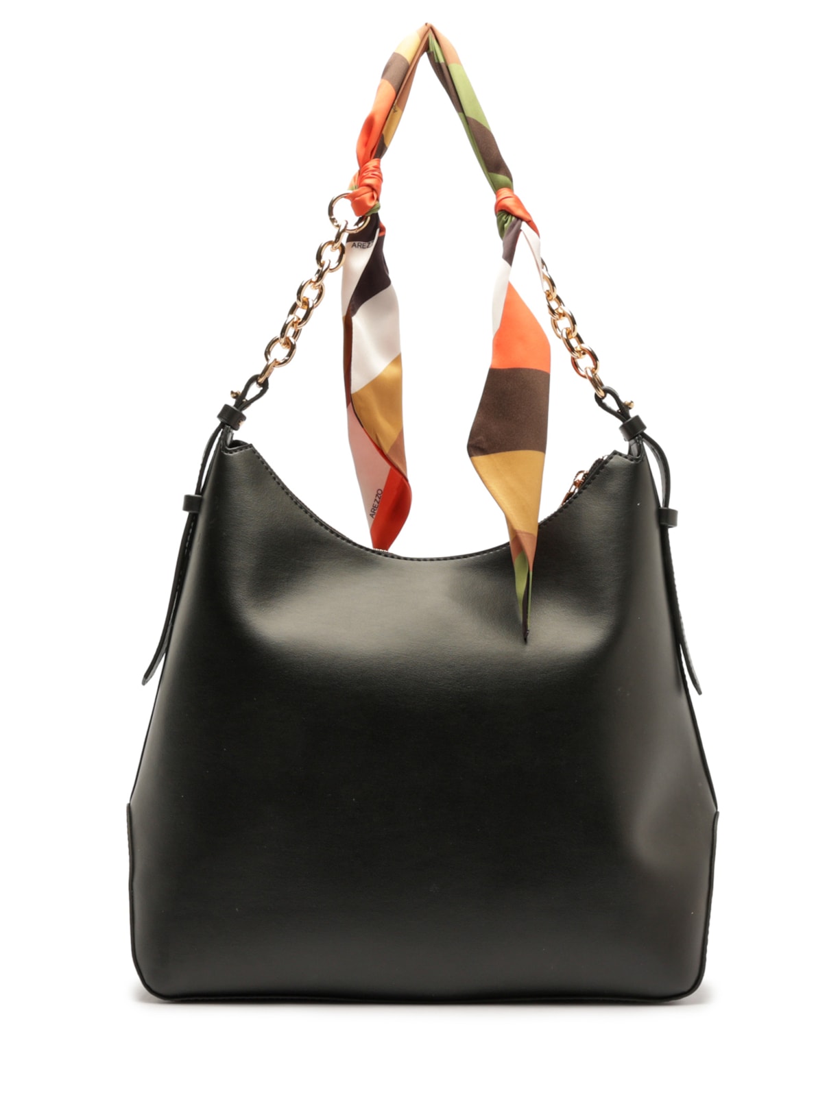 Bolsa Feminina Hobo Grande Lenço Preto Arezzo