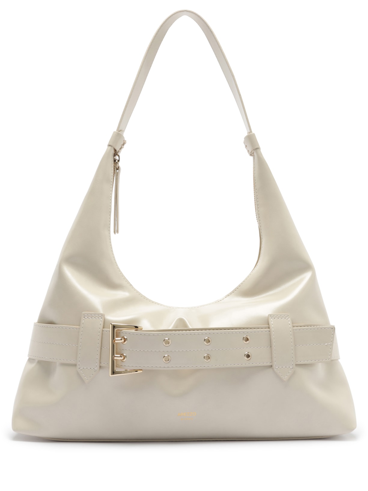 Bolsa Feminina Hobo Grande Tiras Fivela - Branco