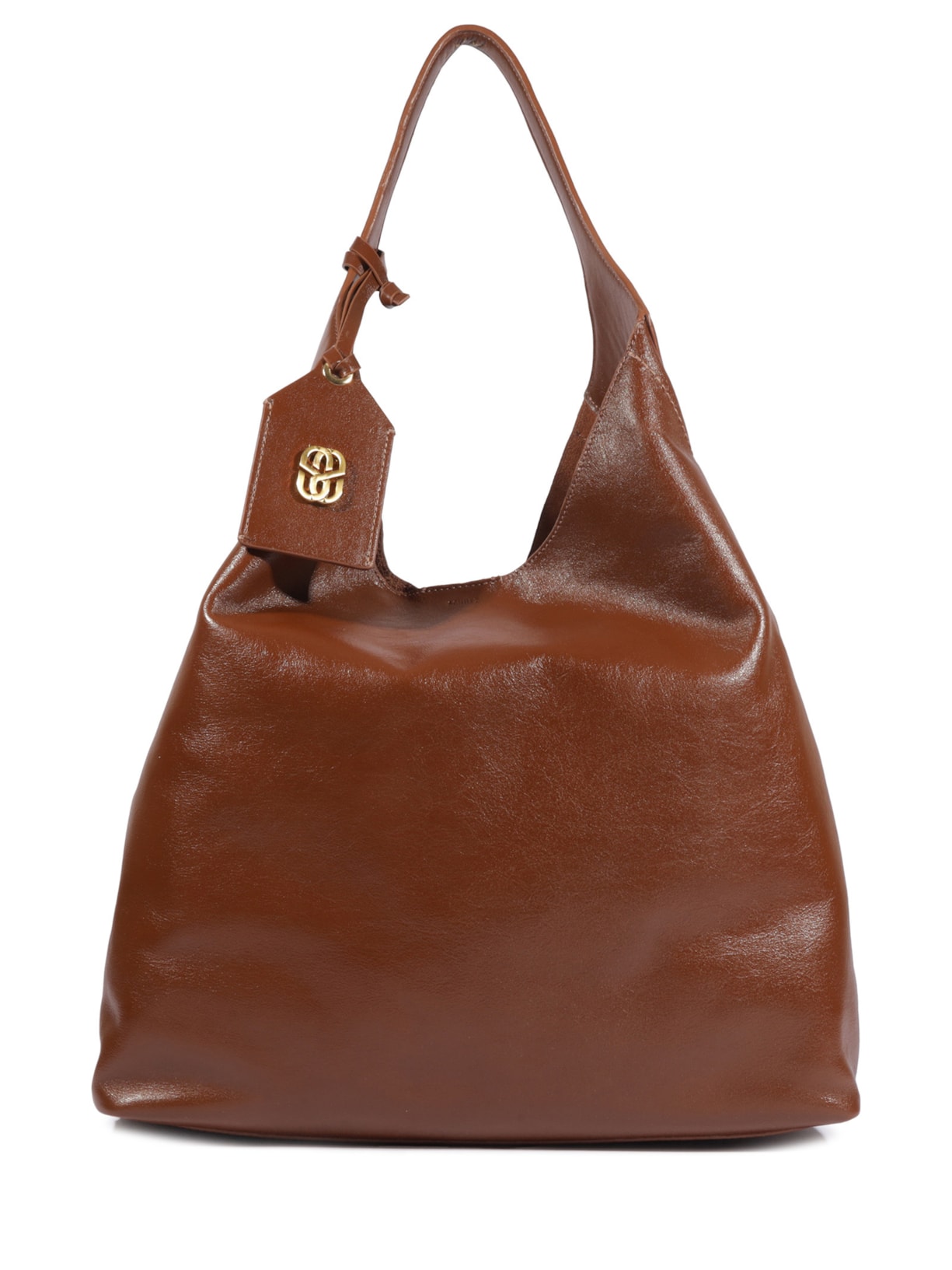 Bolsa Feminina Hobo Iga Couro Grande Marrom Schutz
