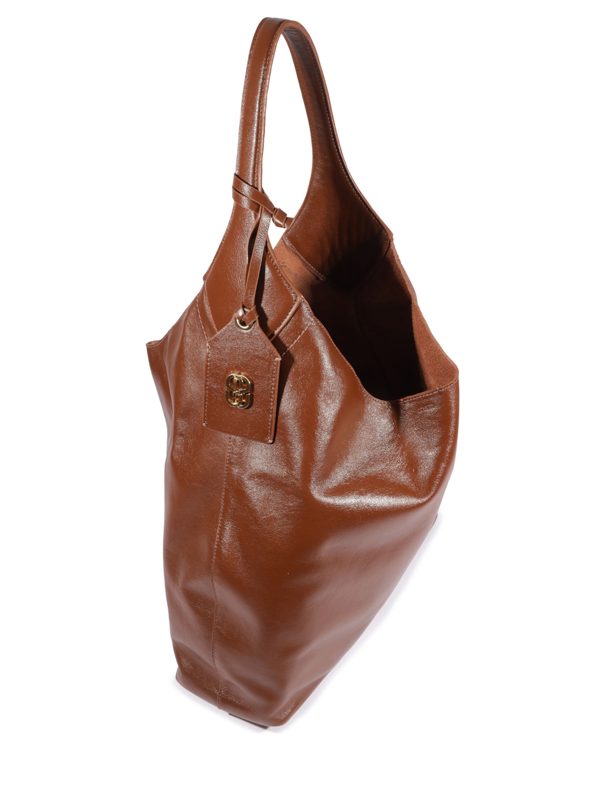 Bolsa Feminina Hobo Iga Couro Grande Marrom Schutz
