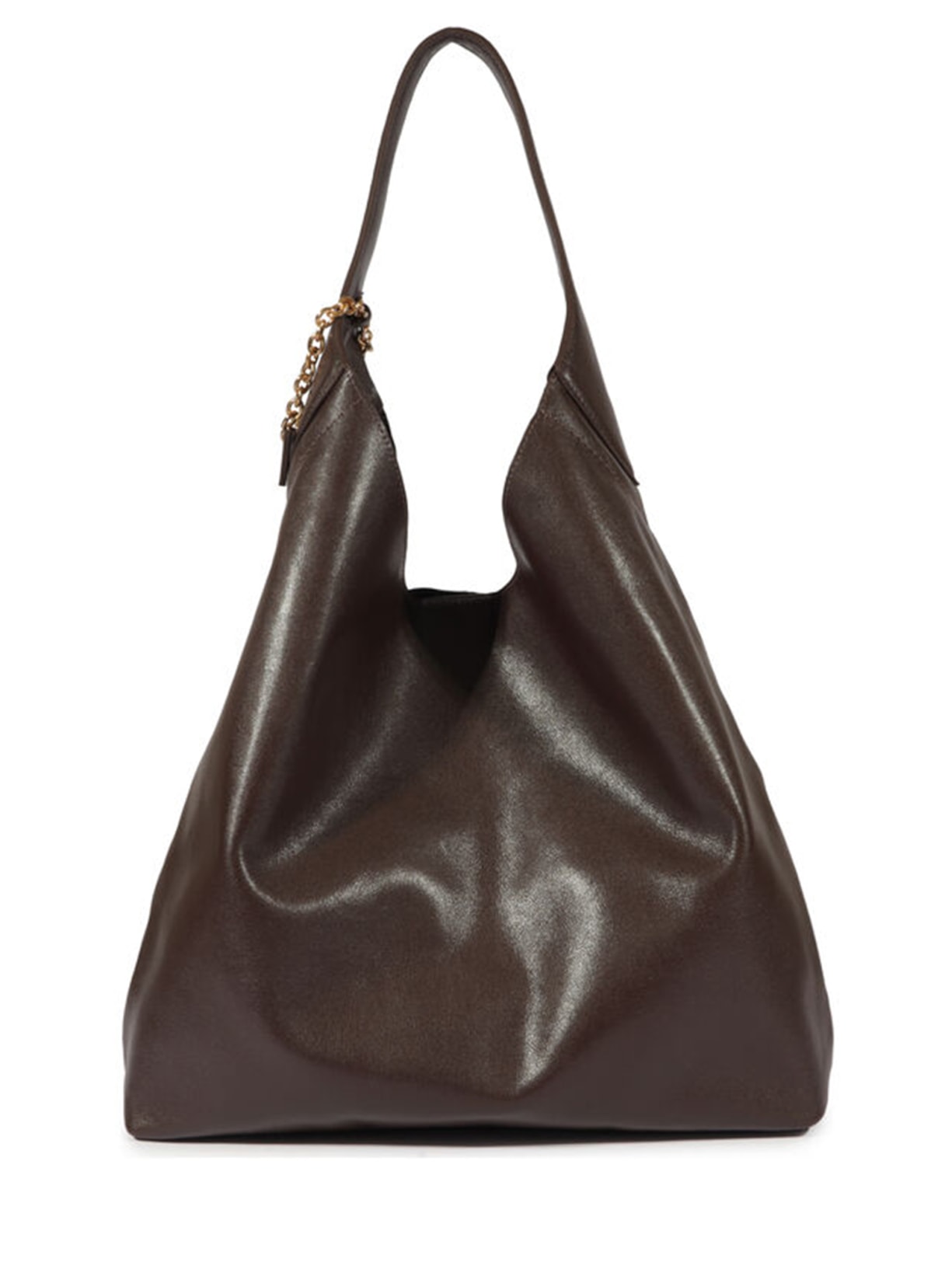 Bolsa Feminina Hobo Iga Grande Couro - Marrom