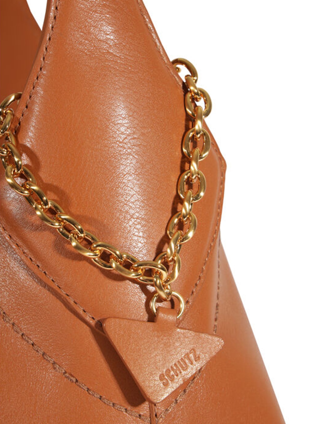 Bolsa Feminina Hobo Iga Grande Couro Marrom Schutz