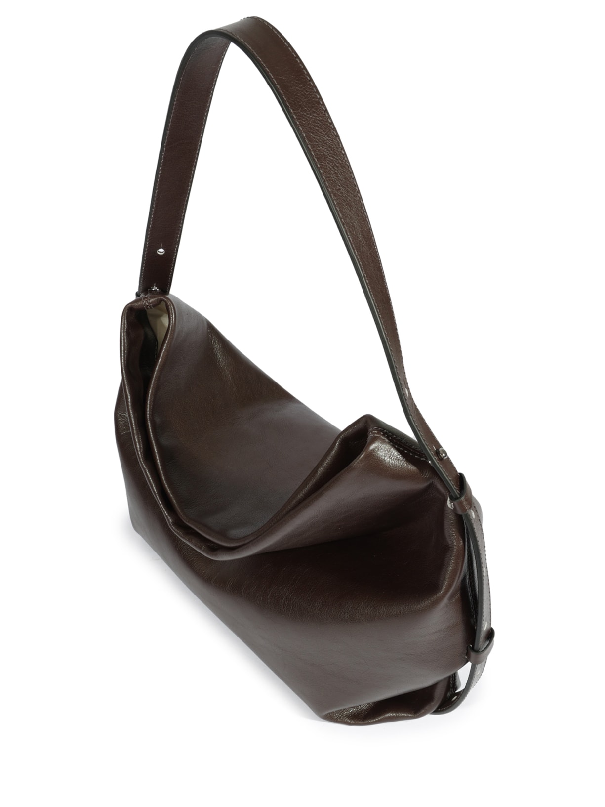 Bolsa Feminina Hobo Isis Couro Marrom Schutz + Nati Vozza