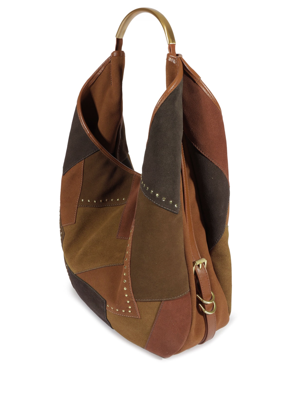 Bolsa Feminina Hobo Jack Camurça Marrom Schutz