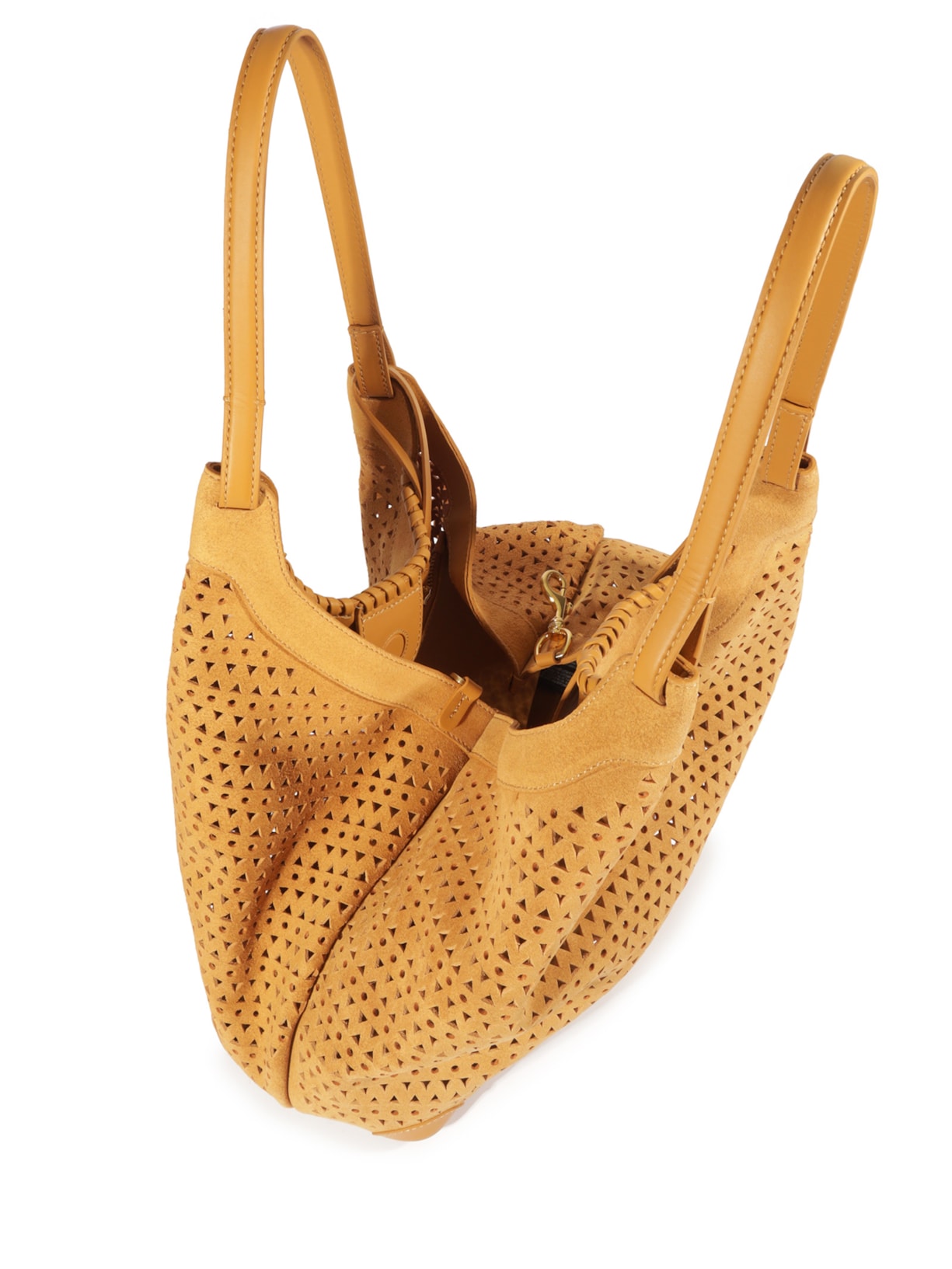 Bolsa Feminina Hobo Laser Cut Amber Marrom Schutz