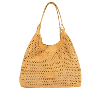 Bolsa Feminina Hobo Laser Cut Amber - Marrom