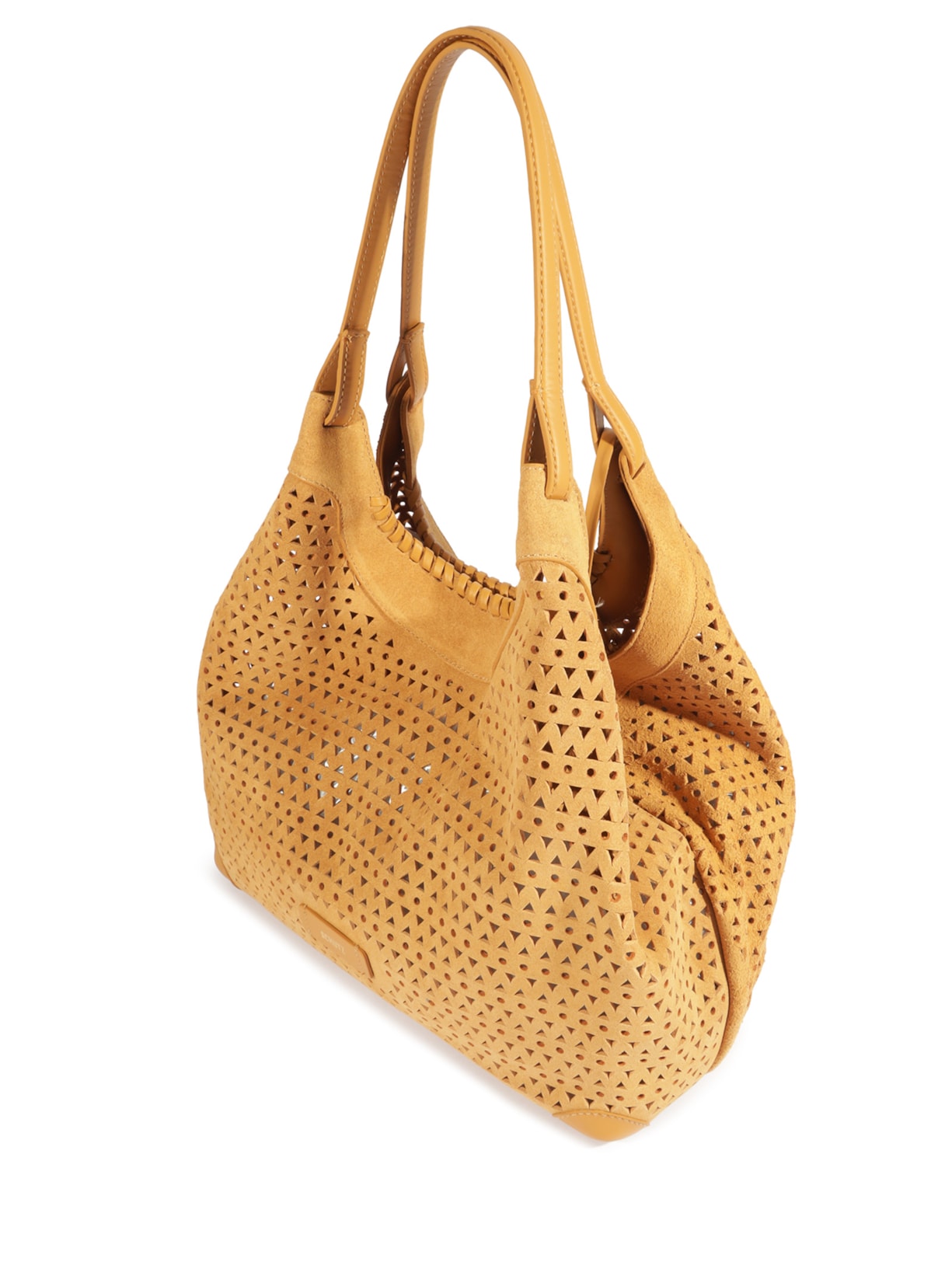 Bolsa Feminina Hobo Laser Cut Amber Marrom Schutz