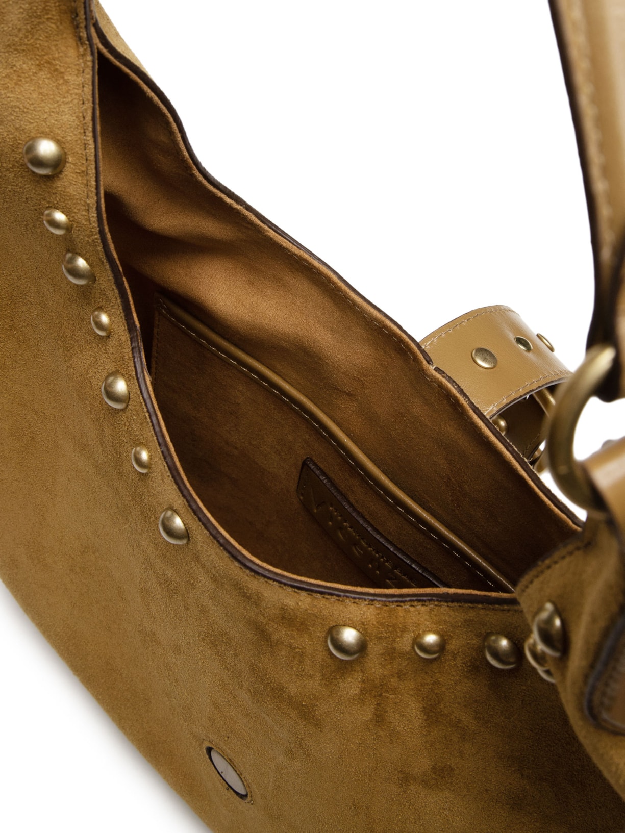 Bolsa Feminina Hobo Lauren Grande Camurça Marrom Vicenza