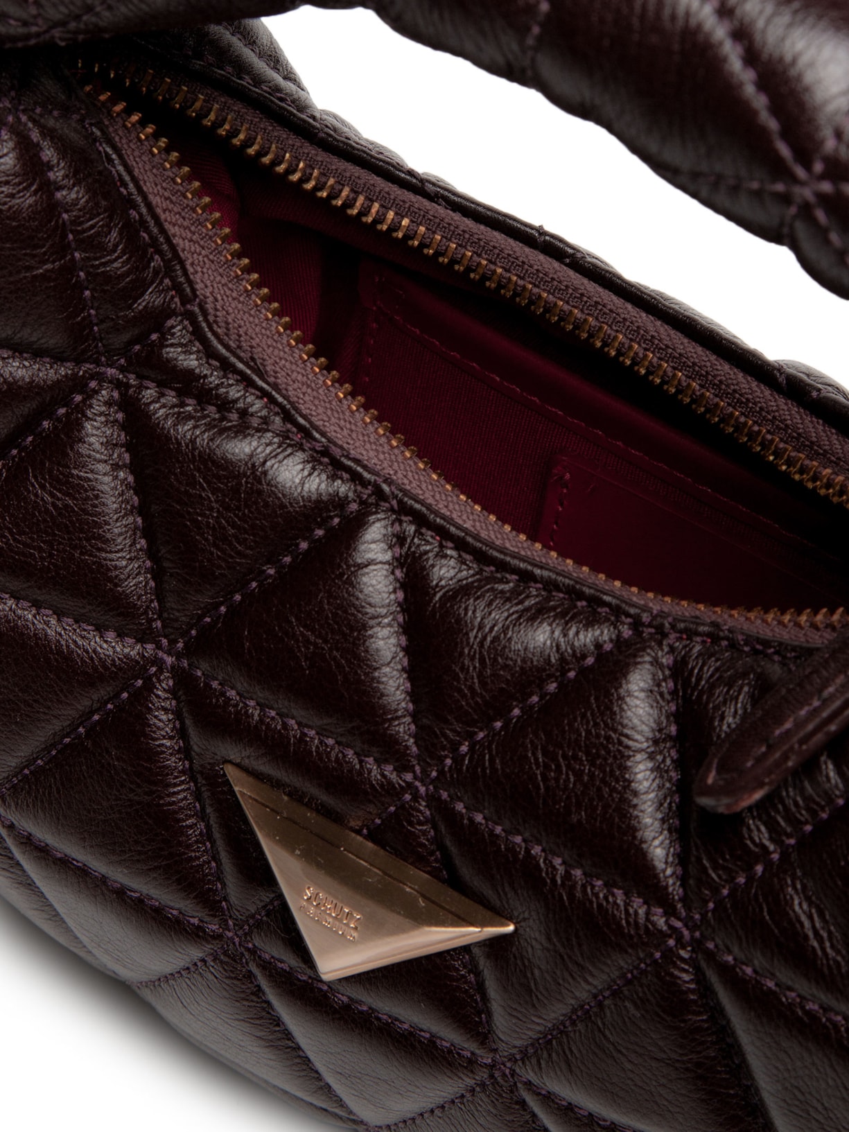 Bolsa Feminina Hobo Média 944 Couro Marrom Schutz