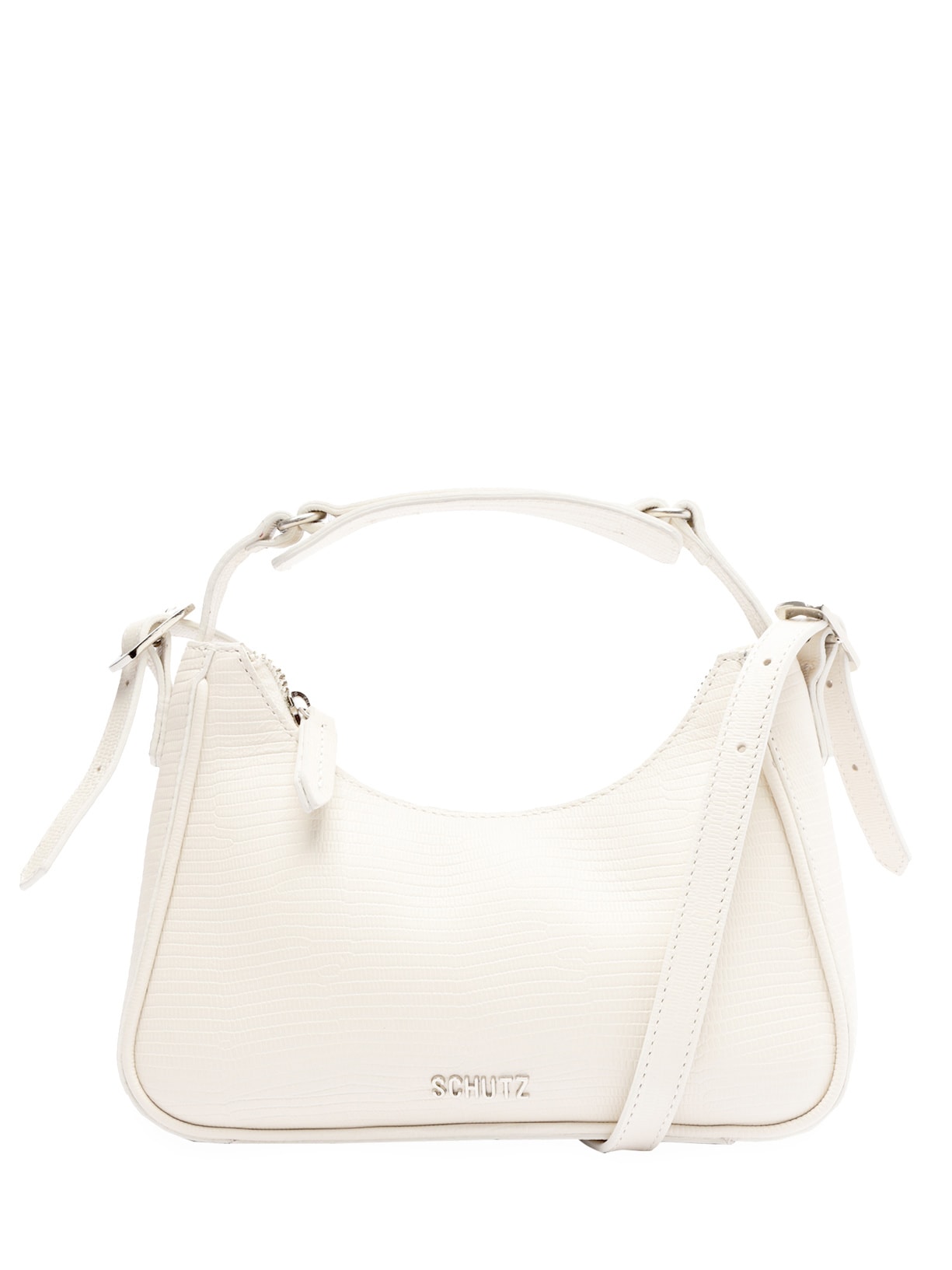 Bolsa Feminina Hobo Média Couro - Off White