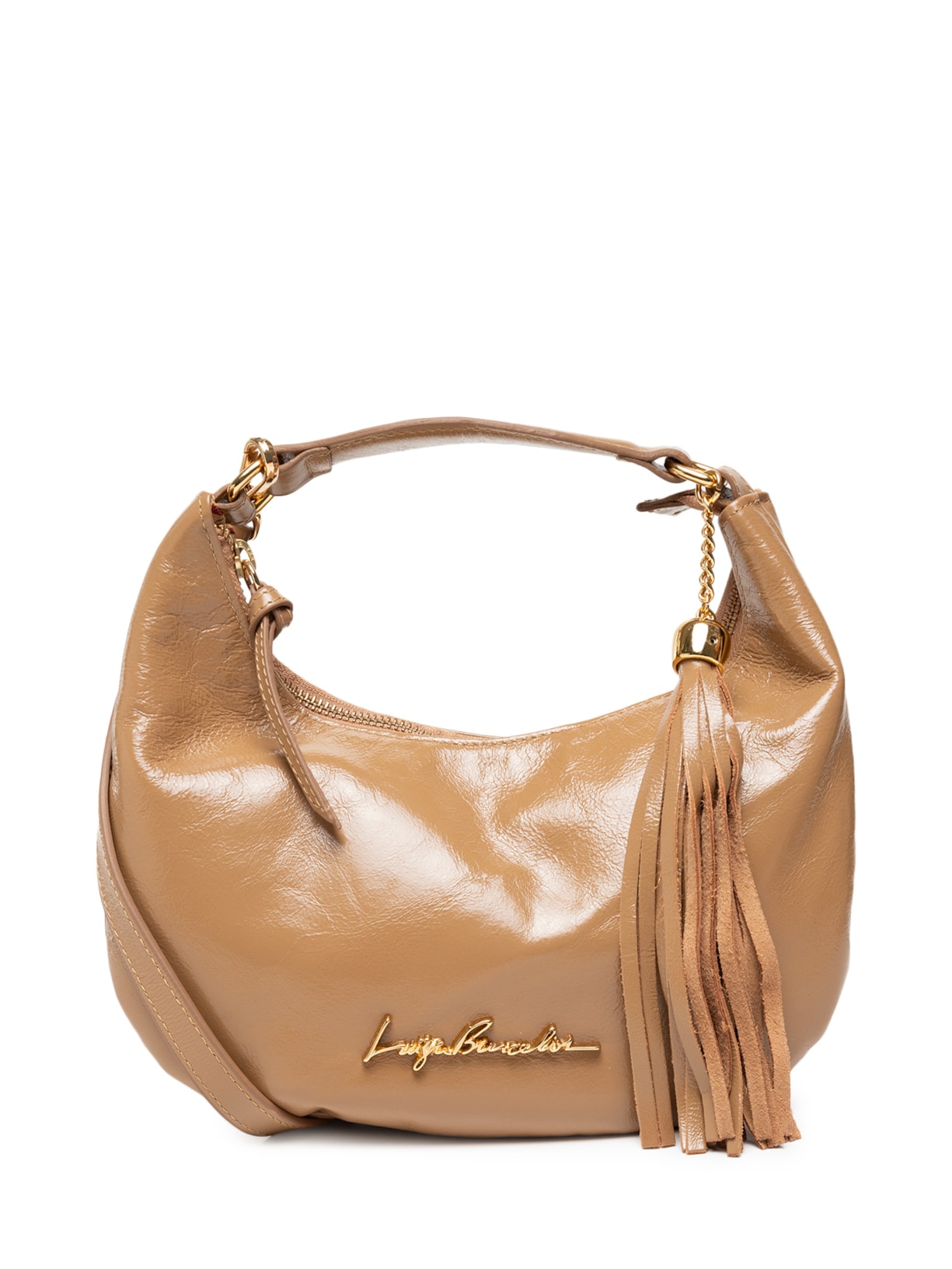 Bolsa Feminina Hobo Média Em Couro - Marrom