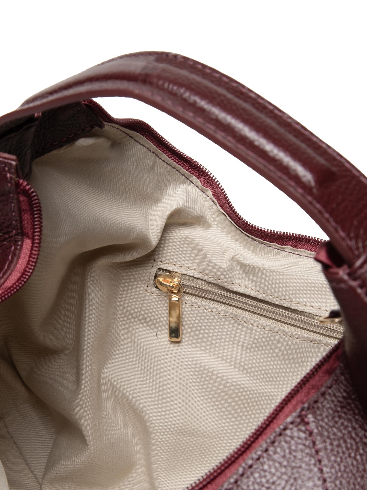 Bolsa Feminina Hobo Média Em Couro Vermelho Basiq