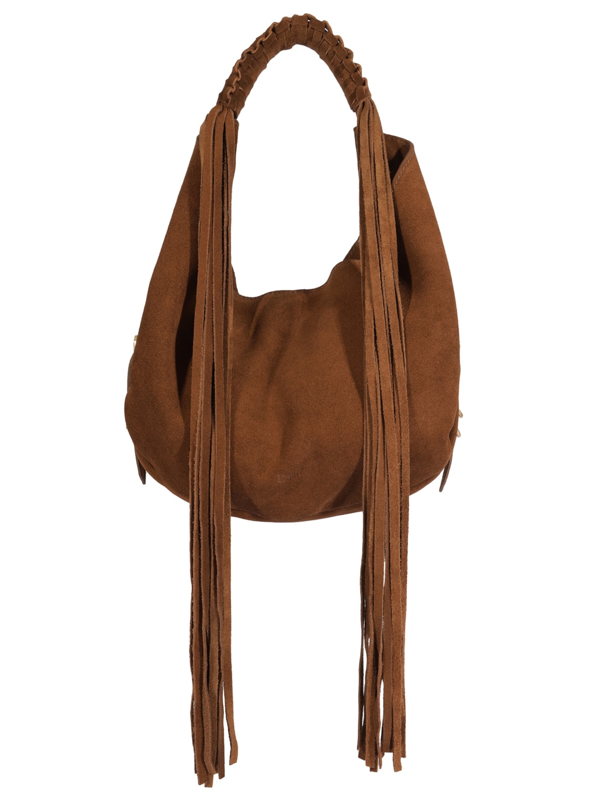 Bolsa Feminina Hobo Média Suede - Marrom