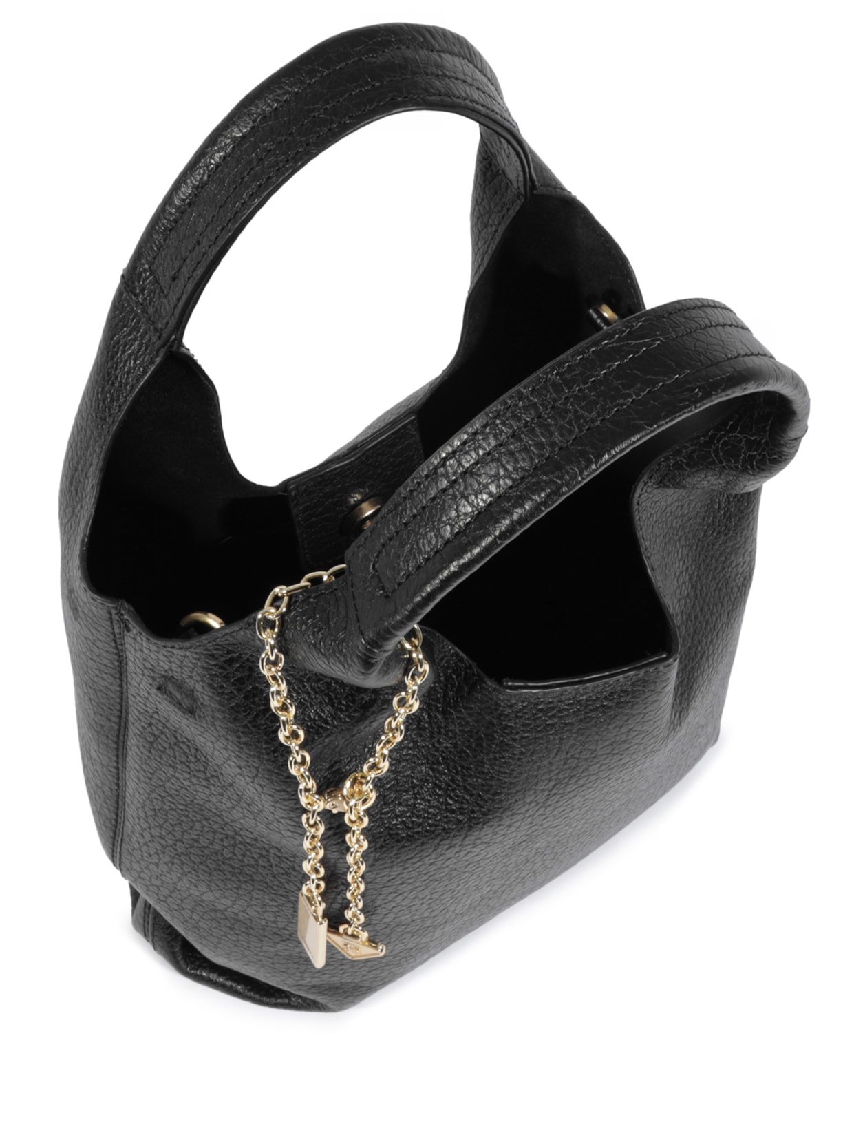 Bolsa Feminina Hobo Mini Agnes Couro Preto Schutz