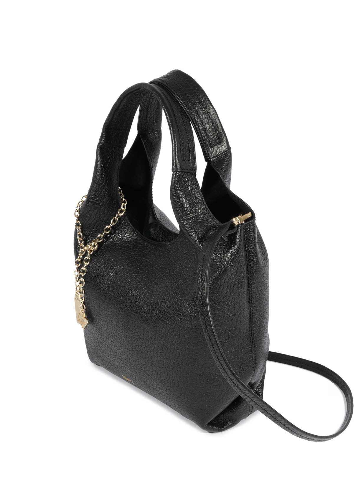Bolsa Feminina Hobo Mini Agnes Couro Preto Schutz