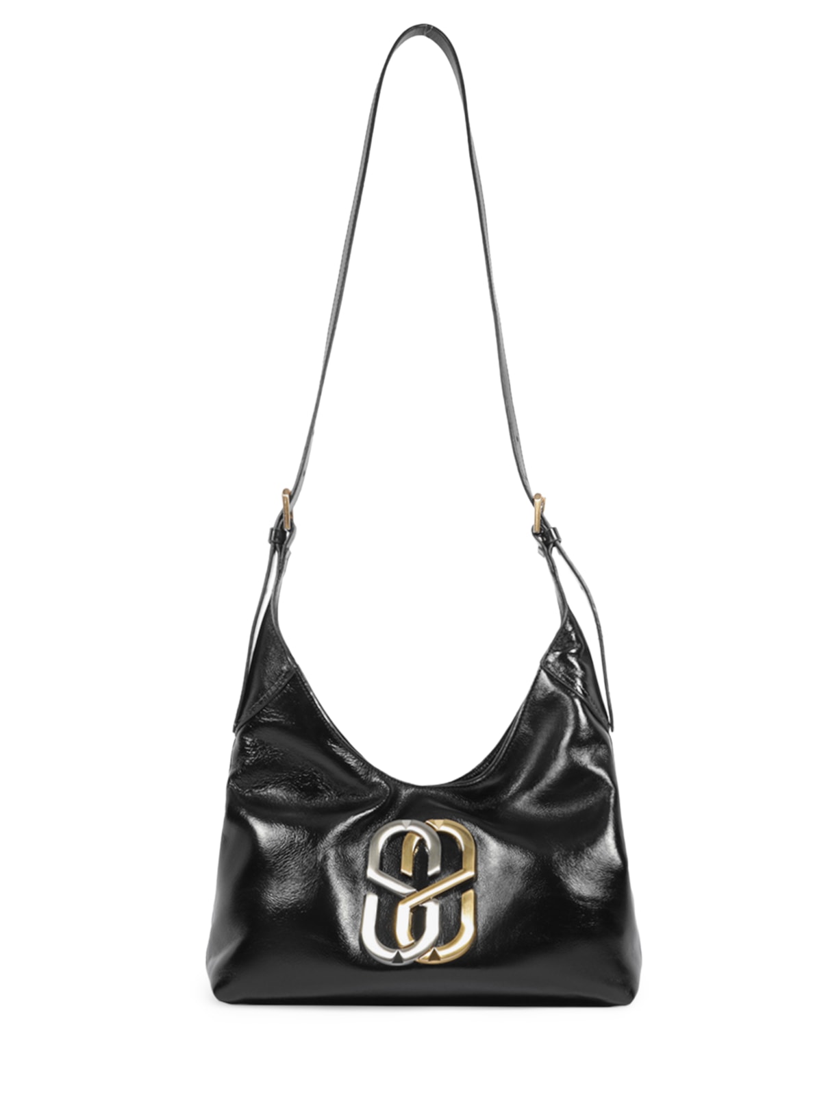 Bolsa Feminina Hobo Vegas Média Couro Preto Schutz