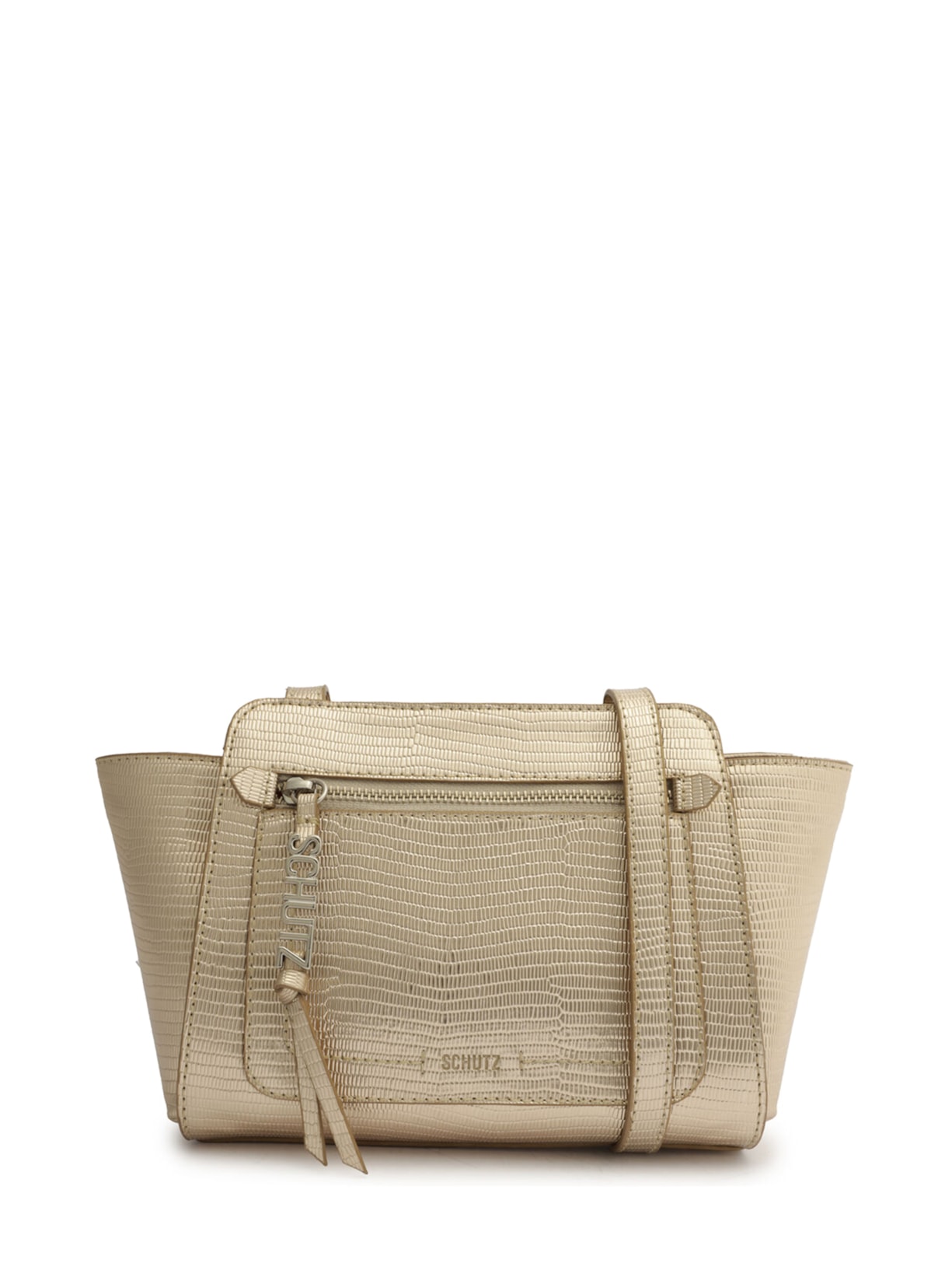 Bolsa Feminina Igua Me Tecno Croco - Dourado