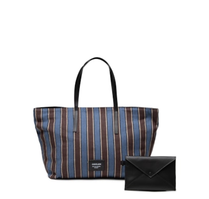 Bolsa Feminina Ivy Lona Listras - Azul