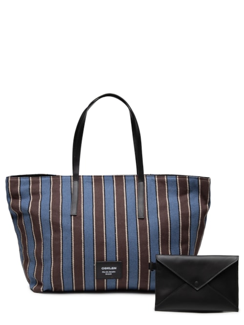 Bolsa Feminina Ivy Lona Listras - Azul