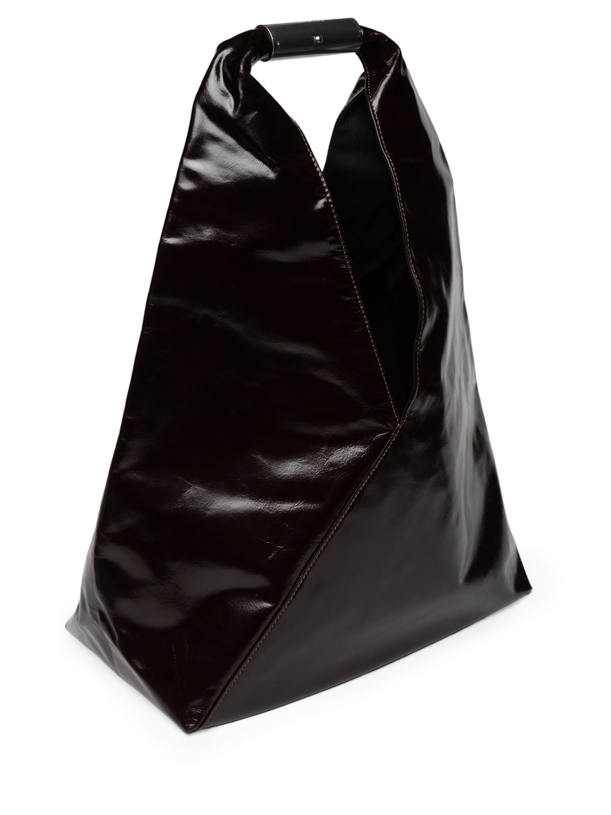 Bolsa Feminina Japanese Jewel Handle Média Marrom Mm6 Maison Margiela