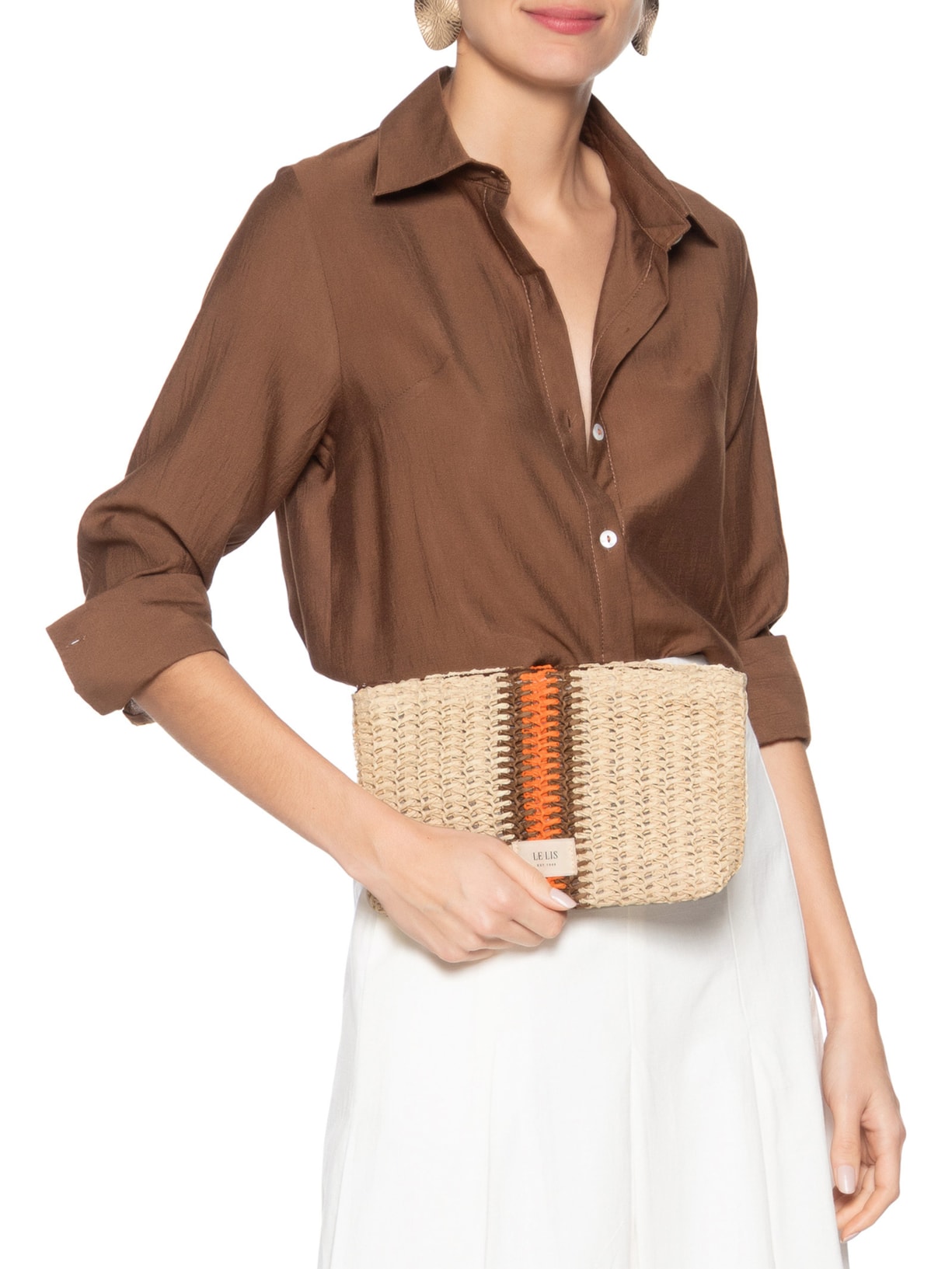 Bolsa Feminina Ju Orange Bege Le Lis