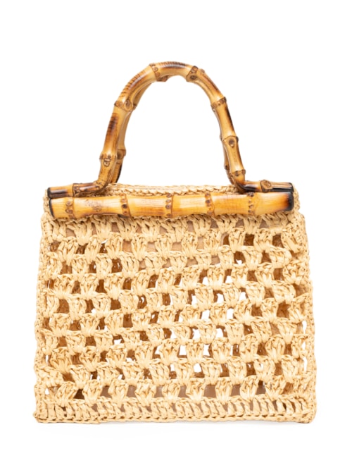 Bolsa Feminina Kaya Crochet - Bege