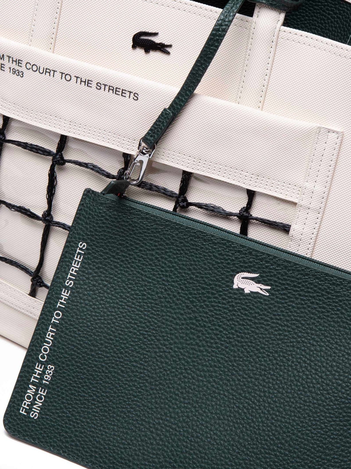 Bolsa Feminina L Shopping Bag Branco Lacoste