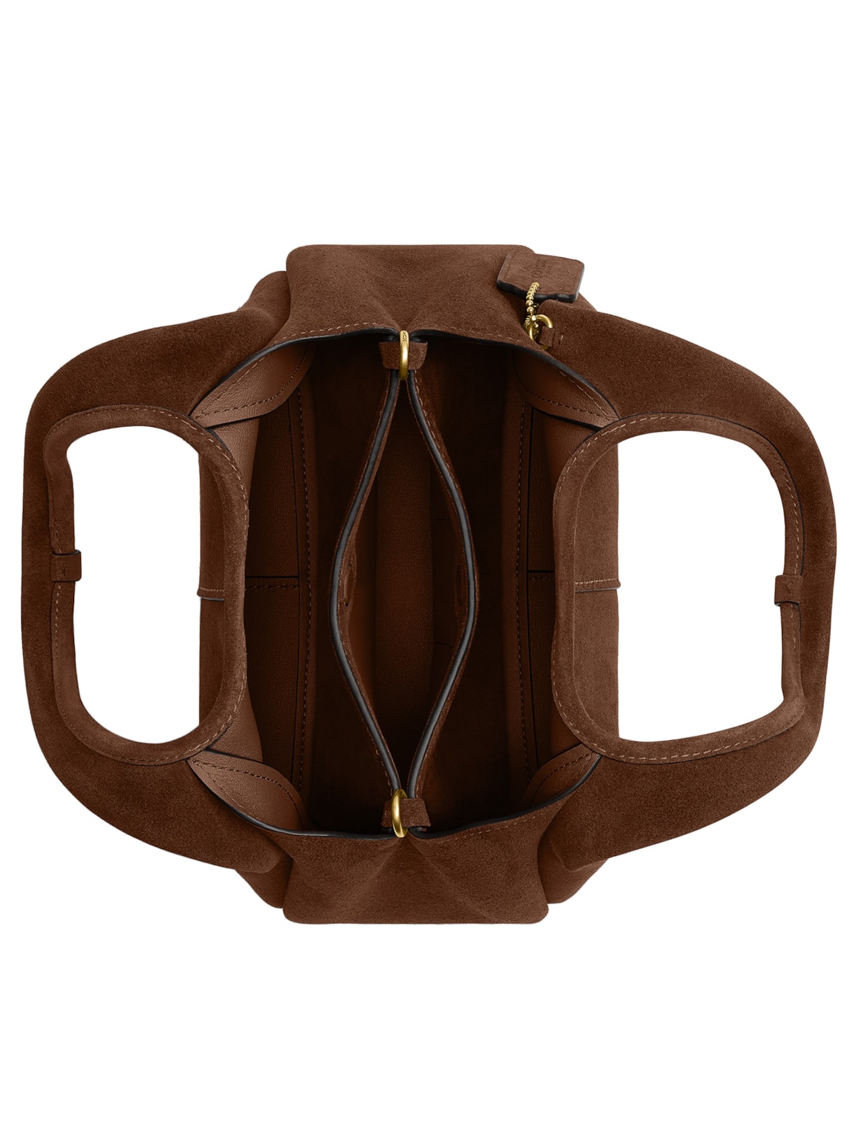 Bolsa Feminina Lana Shoulder 23 Suede Warm Marrom Coach