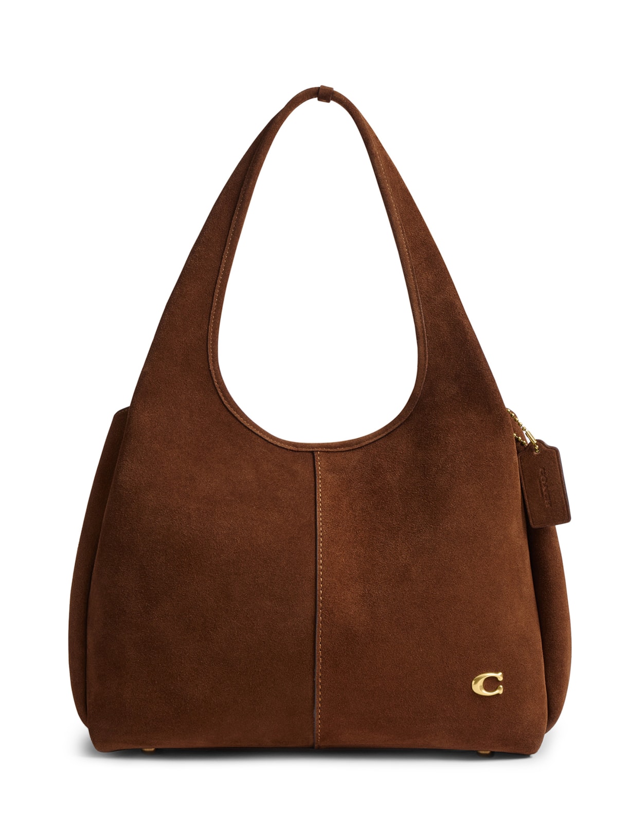 Bolsa Feminina Lana Shoulder Suede Warm - Marrom