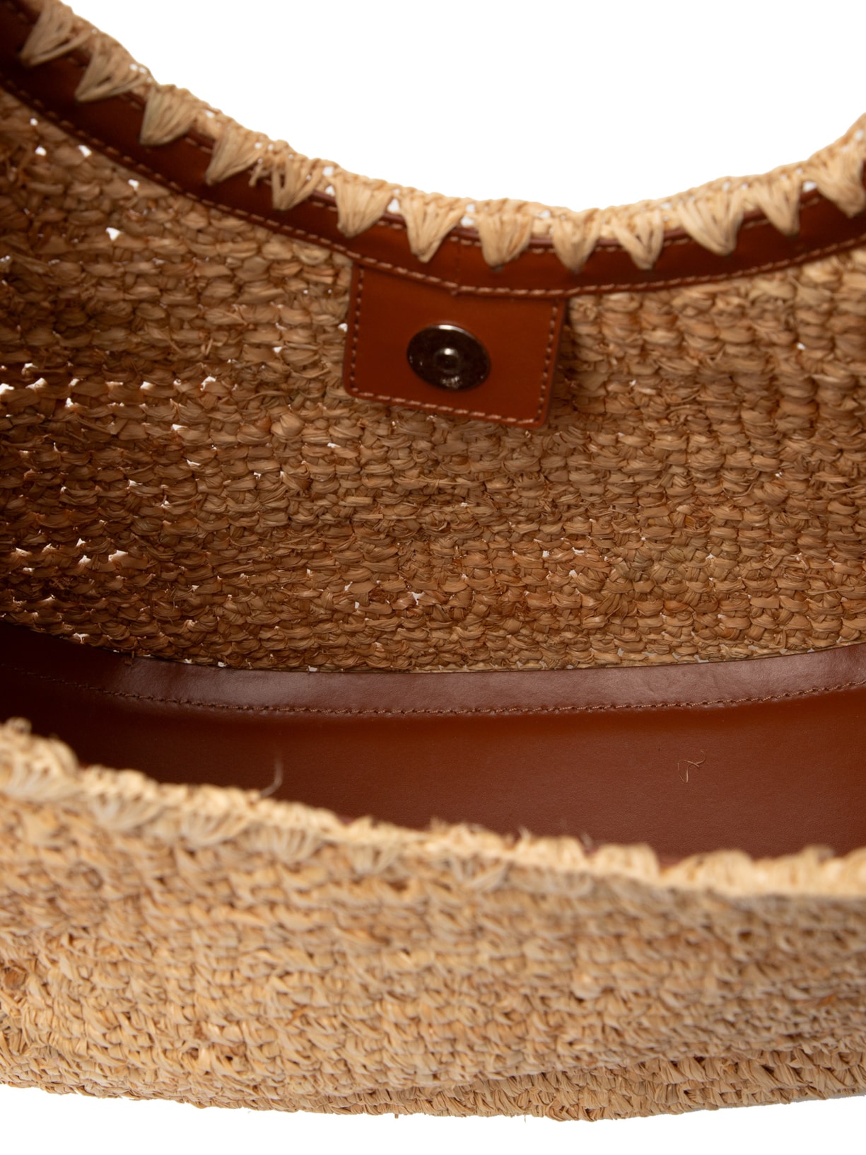 Bolsa Feminina Large Raffia Moon Tote Bag Bege Staud