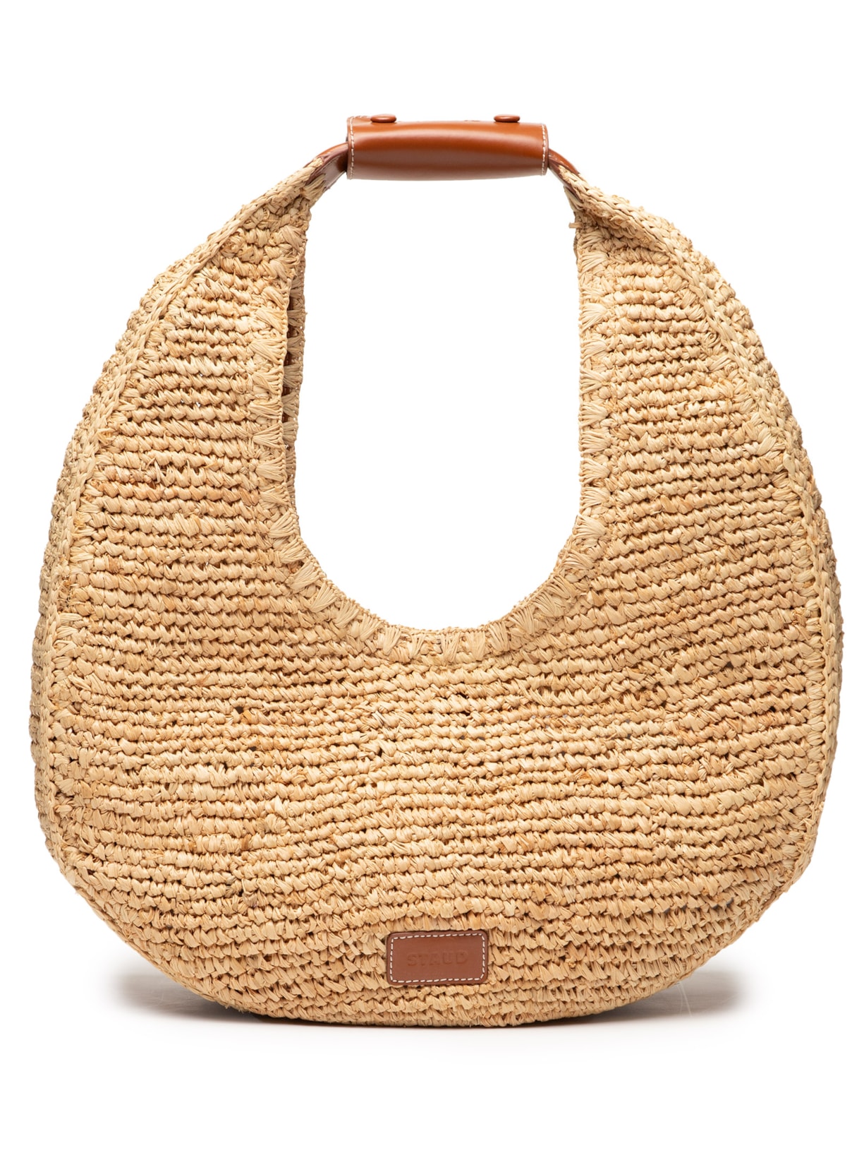 Bolsa Feminina Large Raffia Moon Tote Bag Bege Staud